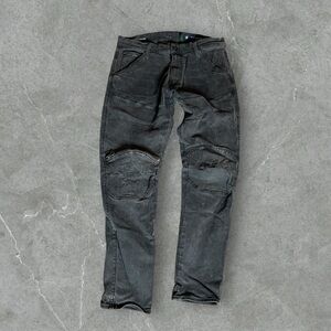 G-Star Raw Jeans Mens 35x32 Black 5620 3d Zip Knee Skinnt‎ Hip Hop Denim Premium